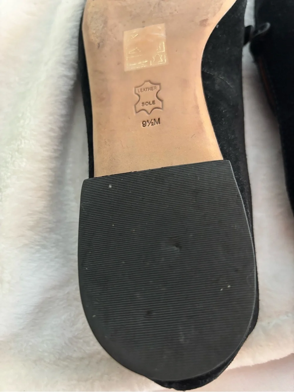 Tory Burch Miller Suede Metal Loafers Size 9.5M Black
